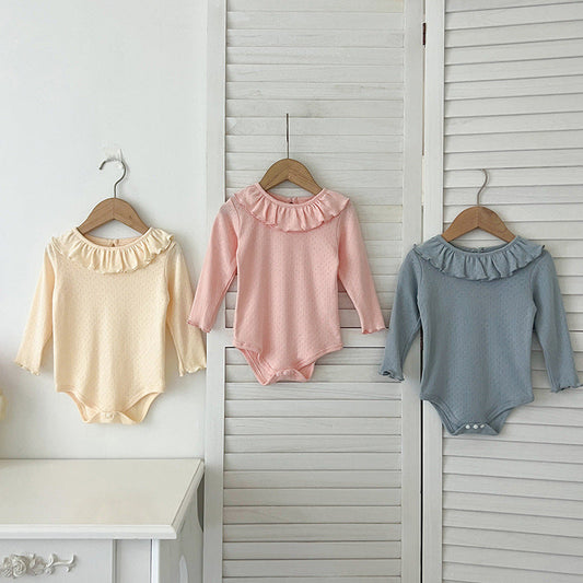 Autumn New Design Baby Girls Long Sleeves Hollow-out Pattern with Cute