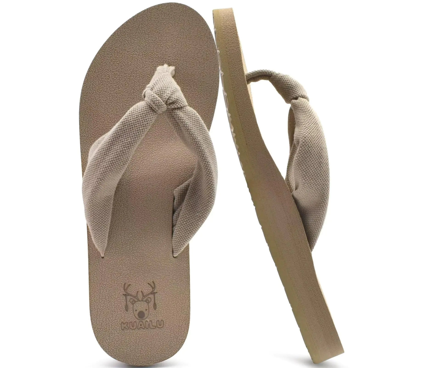 KuaiLu Women's Comfort Arch Support Flip Flops